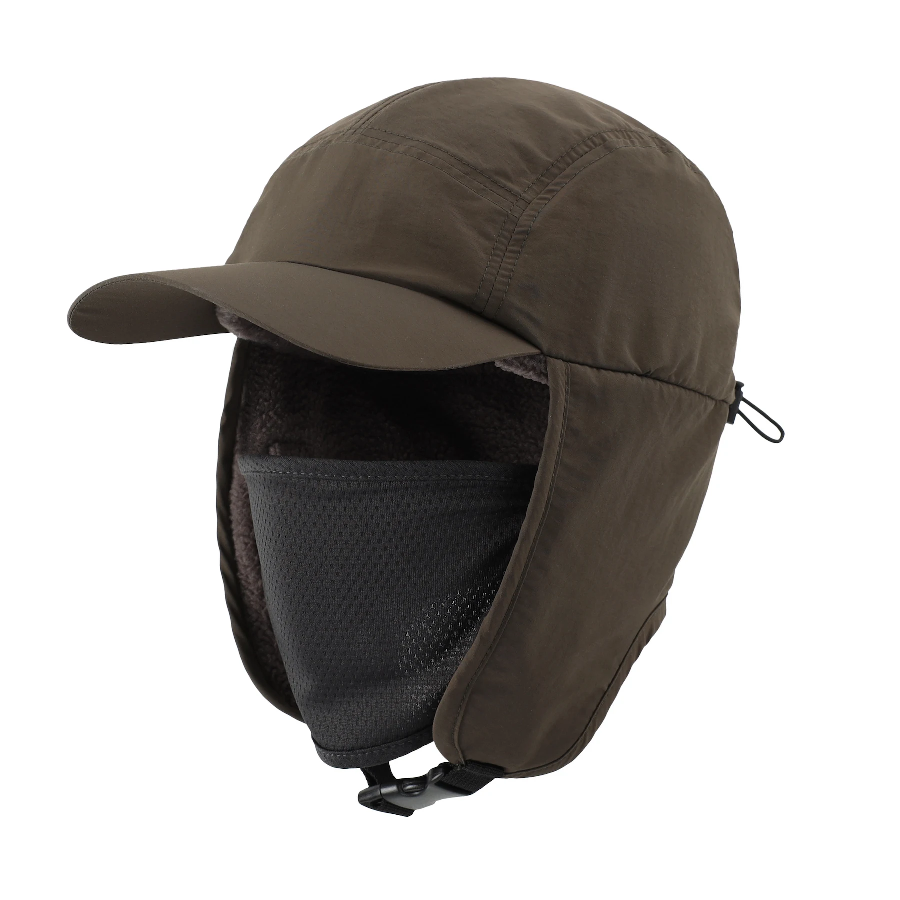 

Connectyle Waterproof Mens Winter Hat Soft Fleece Lined Lightweight Earflaps Visor Hat Face Cover Warm Outdoor Hat