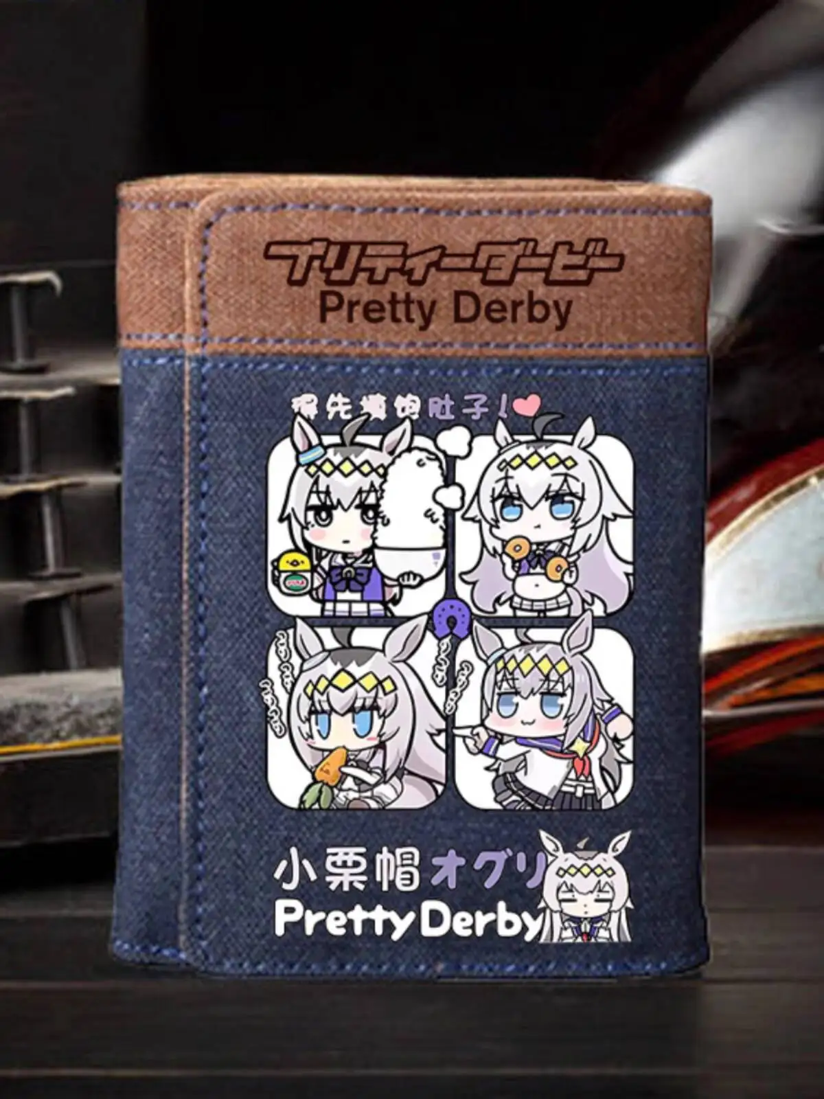 

Pretty Derby Anime Merchandise Little Chestnut Hat Wallet 2-In-1 Card Holder For Students Ani