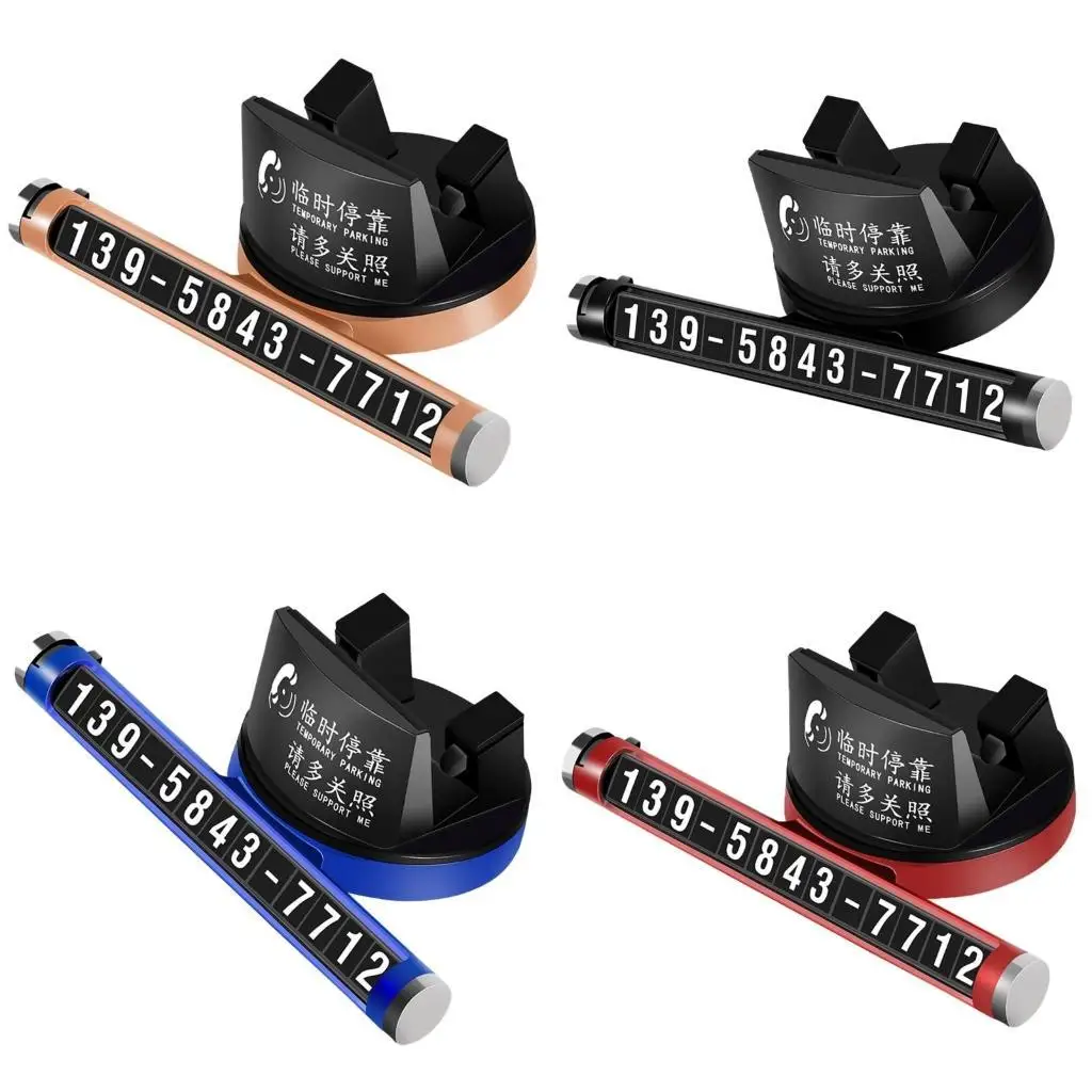 

R53C Car Temporary Parking Card Phone Number Car Phone Holder Telephone Number Plate Car Parking Stop Sign