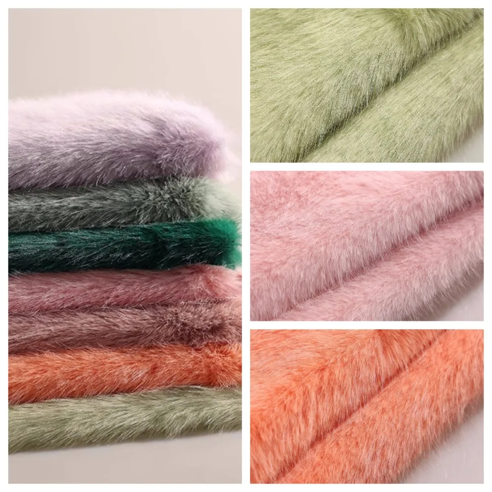 

Утолщенная искусственная плюшевая ткань с имитацией лисы для одежды, жилет с меховым воротником из животного, материал для шарфа, ткань для шитья своими руками
