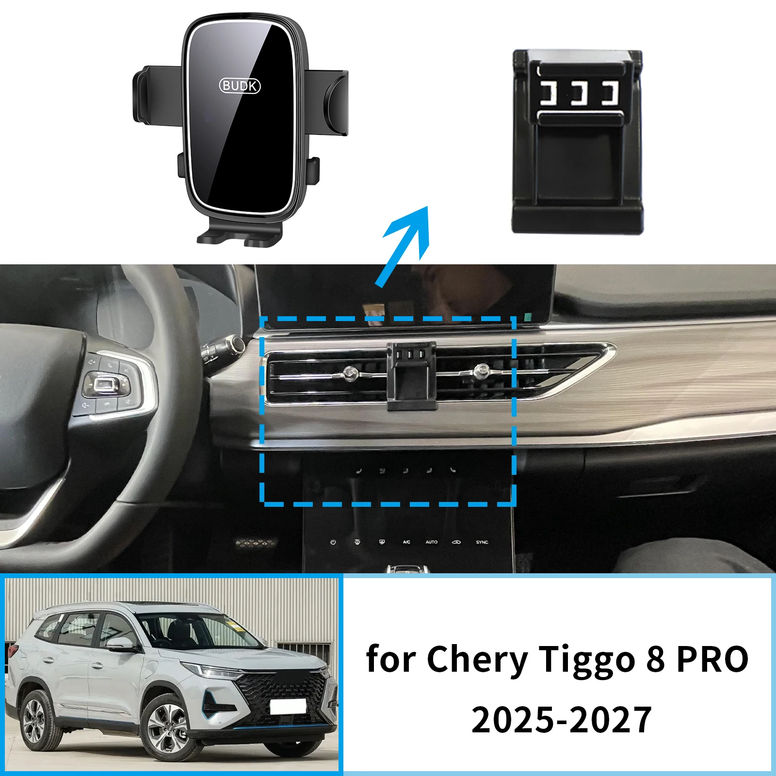 

Car Mobile Phone Holder Accessories for Chery EBRO S800 Tiggo 8 PRO MAX PHEV 2025 2026 2027 GPS Bracket Navigation Stand Auto