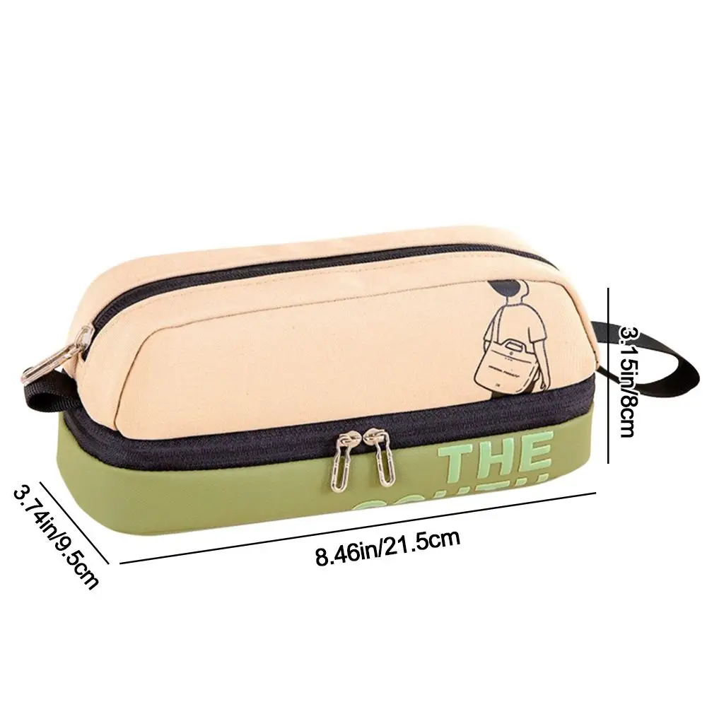 New Portable Pen Bag Three-layer Large Capacity Pencil Case Pen Box Gift