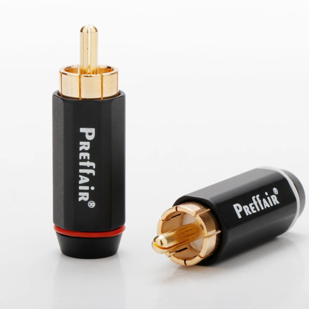 Hi-end Preffair R1740 Hifi RCA Connector Plug Rhodium/Gold Plated Audio signal line connector