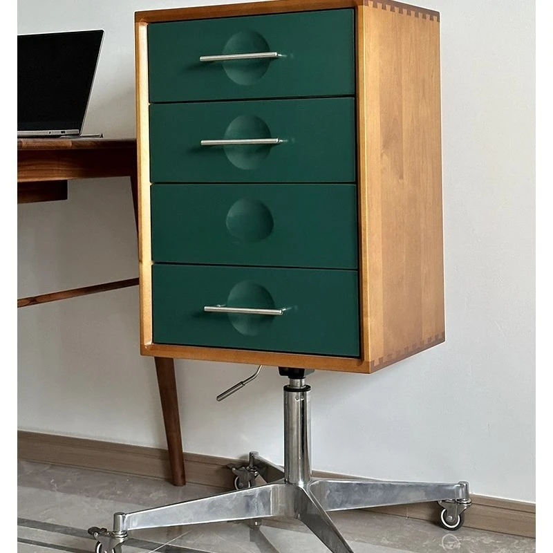 household bedroom storage Rotary drawer side cabinet Stainless steel storage