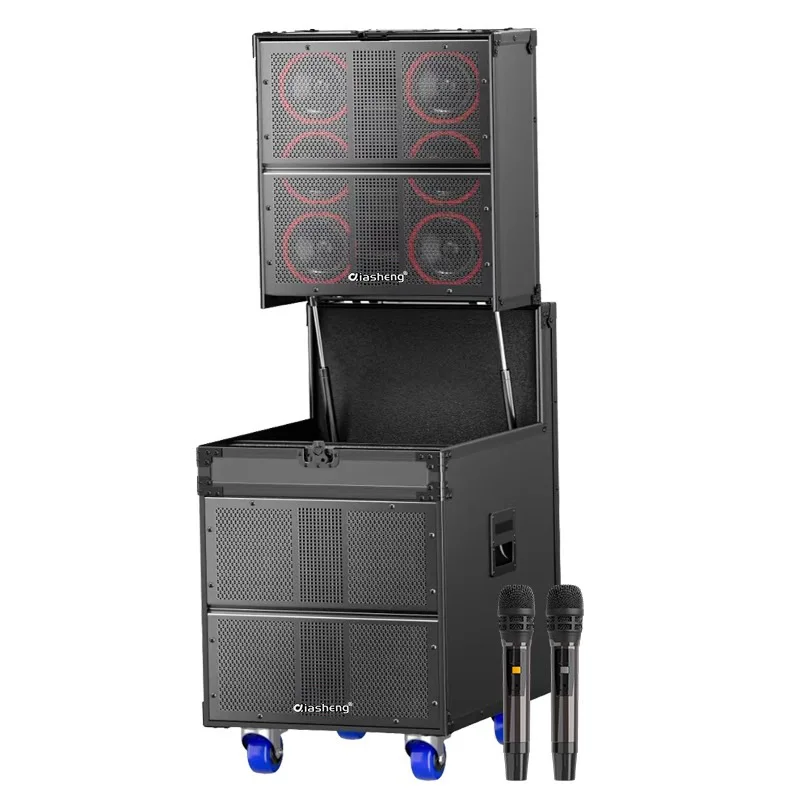 

Квадратный сценический звук, мощное мобильное караоке, уличное живое большое событие, профессиональный квадратный динамик