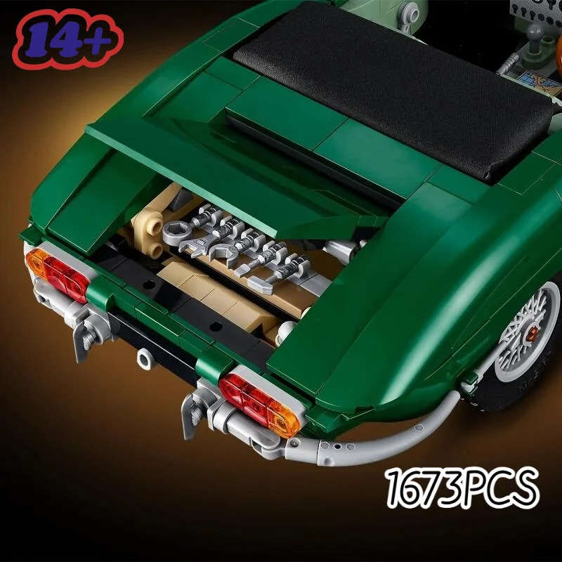 1673PCS Assemble Model Convertible Sports Car Realistic Car Sets Designed Jaguar for Adults Collectors Birthday Surprise Gifts