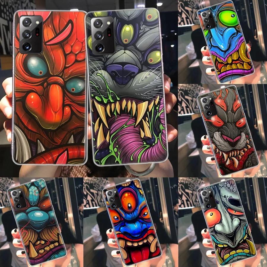 Hannya demon tattoo Phone Case For Samsung A14 A24 A34 A54 Galaxy A20S A30 A40 A50S A70S A71 A51 A41 A31 A21S A10S A20E A11 Cove