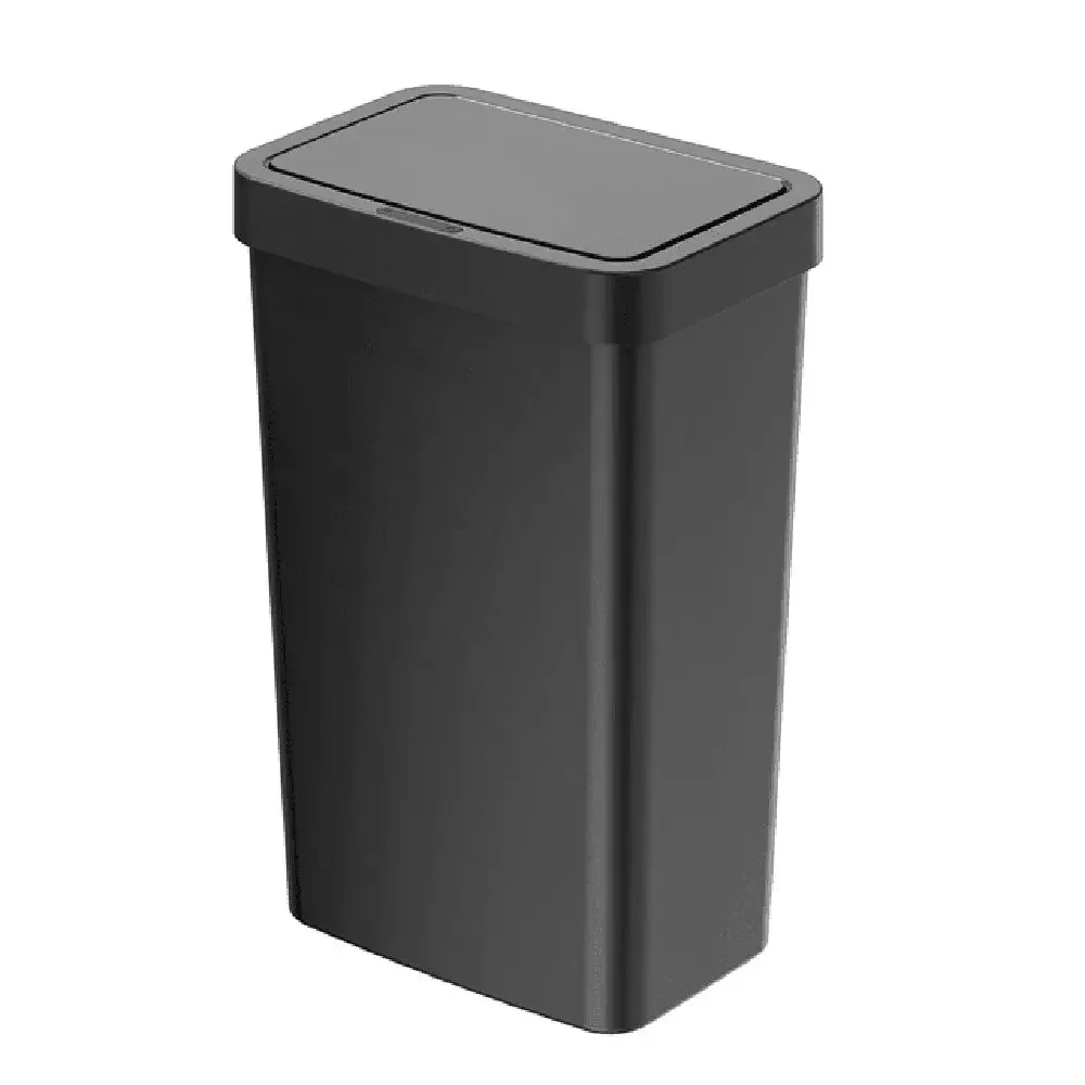 

13.2 Gallon Black Plastic Motion Sensor Kitchen Trash Can Touchless Soft Close Hands-Free Operation Household Indoor Use Sensor