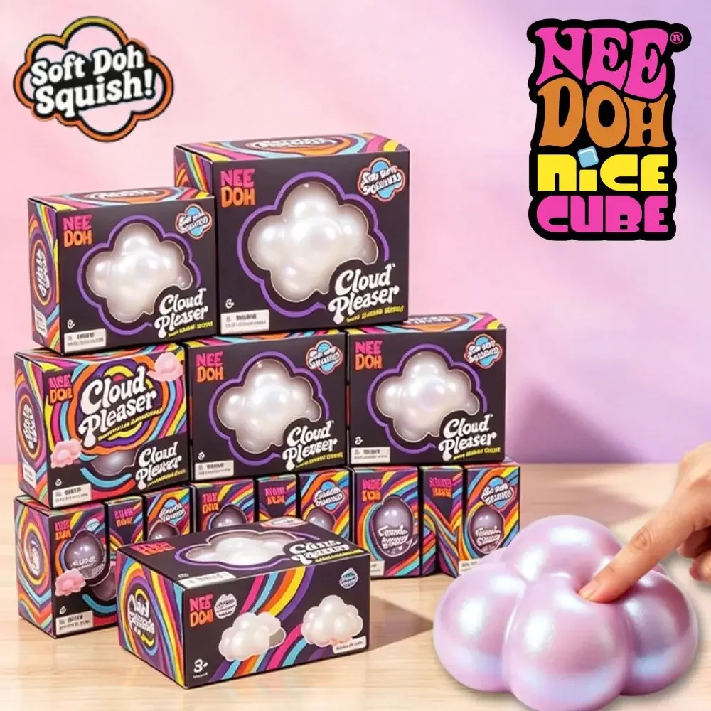 Pearl Cloud Squishy Stress Ball – Soft Squeeze Sensory Fidget Toy for Anxiety Relief, Kawaii Squishies Gift for Kids & Adults
