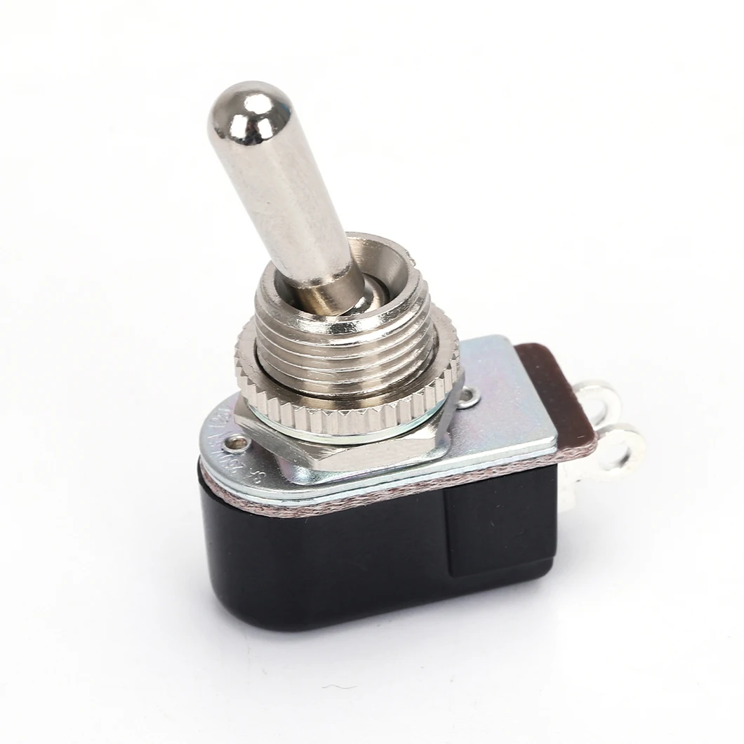 ABILKEEN 10PCS Factory Direct Solder Terminal SPST ON-OFF 6A 125V Mini Latching Type Metal Toggle Switch