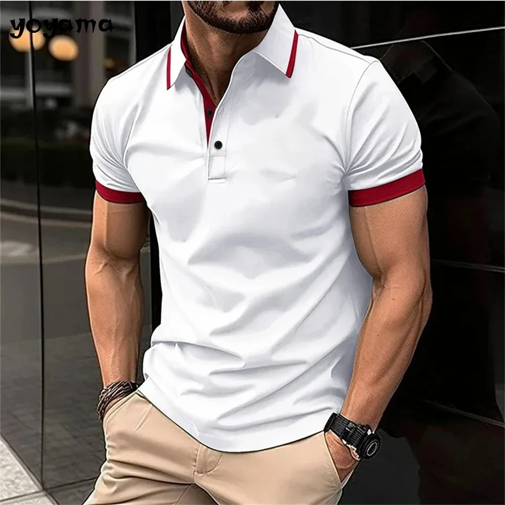 

Solid Coloured Printed Polo Men's Clothing Simple 3D Print T-shirts for Men Breathable Men's Short Sleeve Polo Casual Loose Tops
