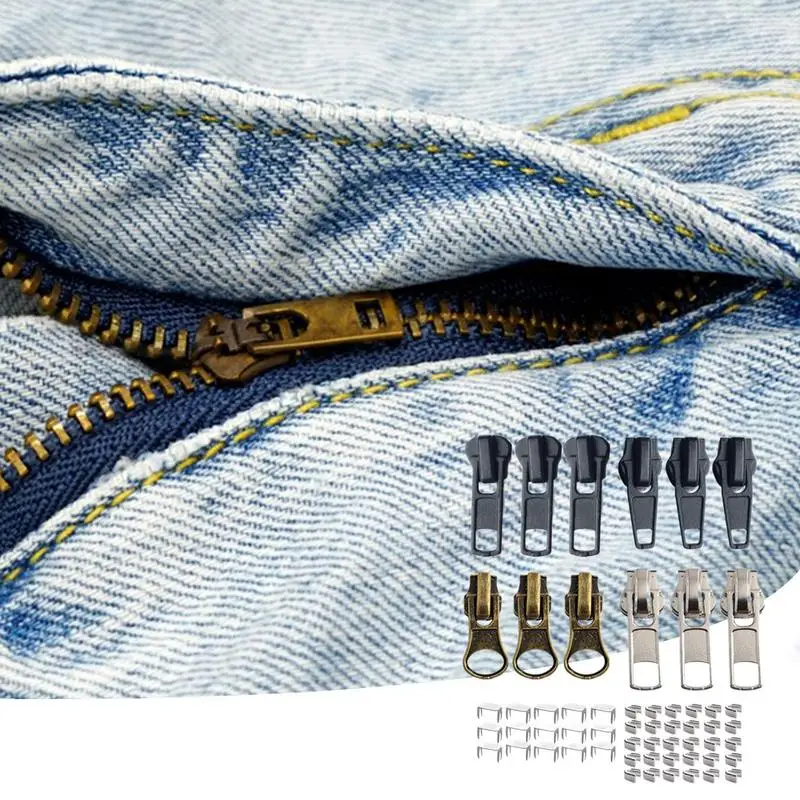 Zipper Repair Kit For Jackets Zipper Replacement DIY Sewing Notions & Supplies Fasteners Zippers For Tailors And Home Use