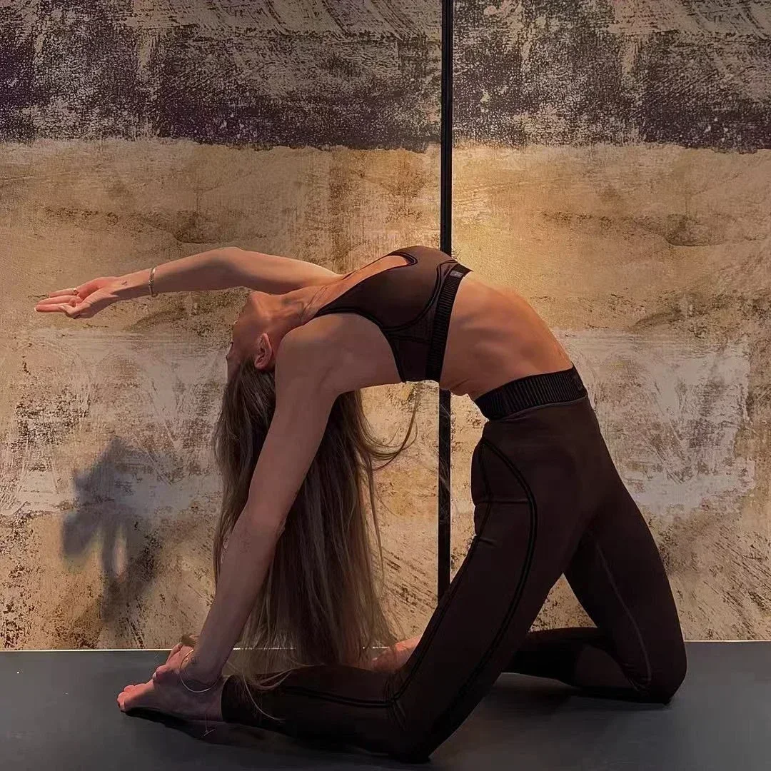 

lo Yoga Sport Set Bra with Padding High Quality Flocking Skin Friendly Comfortable Elastic Vest Pants Pilates Line Legging