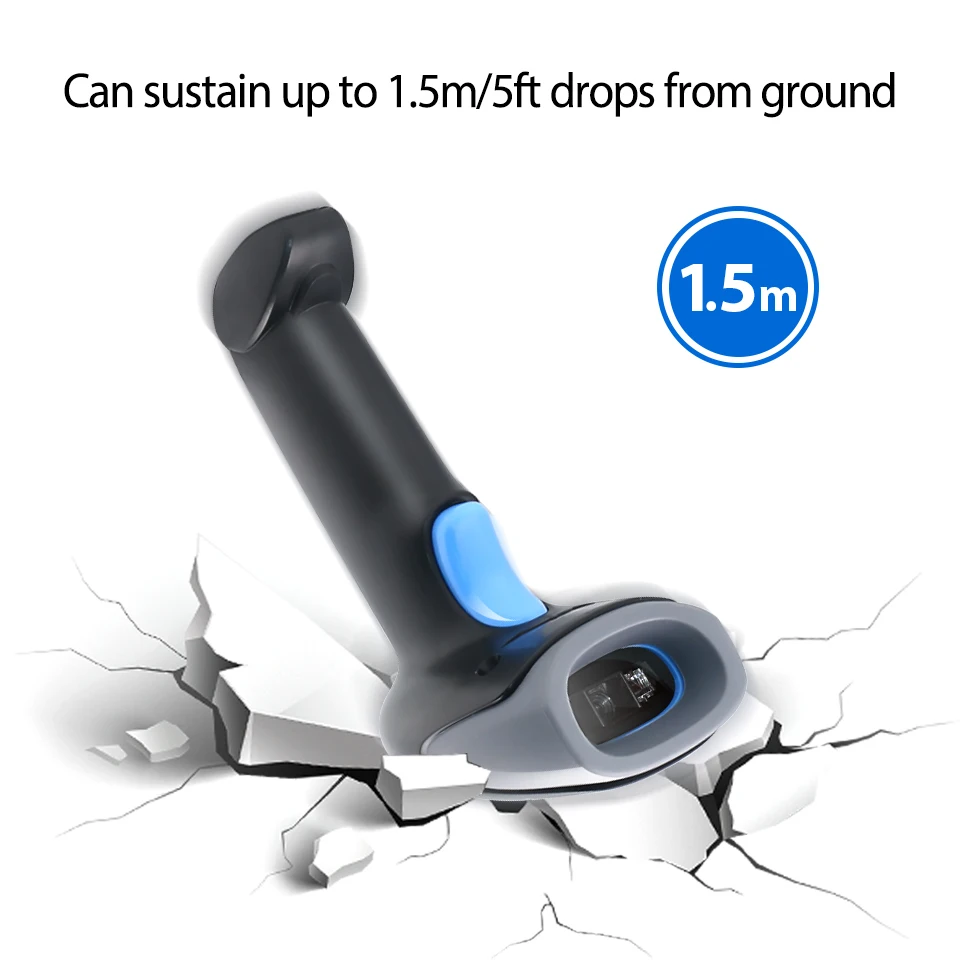 Handheld USB 2D Barcode Scanner Wired Automatic QR Code Scanner PDF417  with Long USB Cable for Payment, Convenience Store,