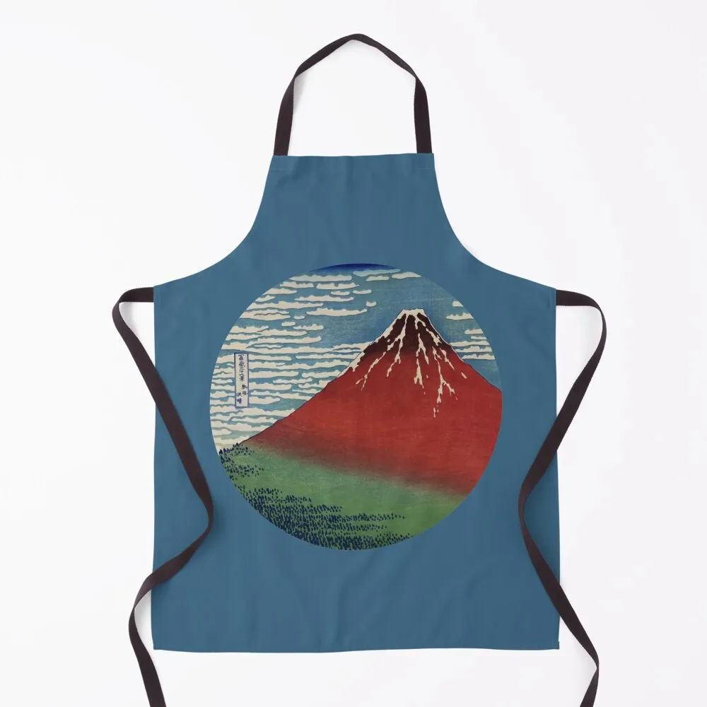 Fine Wind, Clear Morning by Katsushika Hokusai Apron Waterproof Kitchen Woman Kitchen For Man Apron