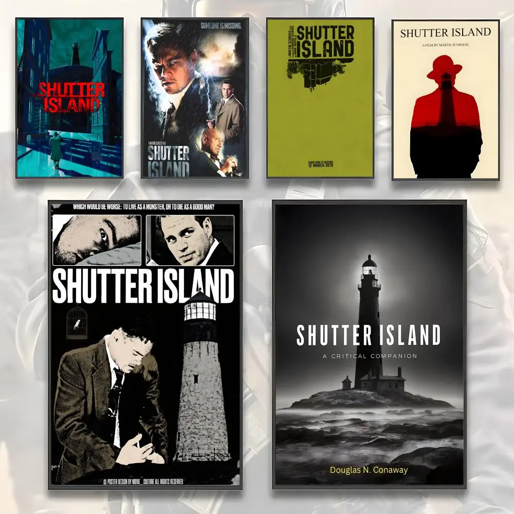 Dark psychological thriller S-Shutter Island Poster Home Living Bed Room Bar Hallway Sticky Wall Art Printing Aesthetic Decor