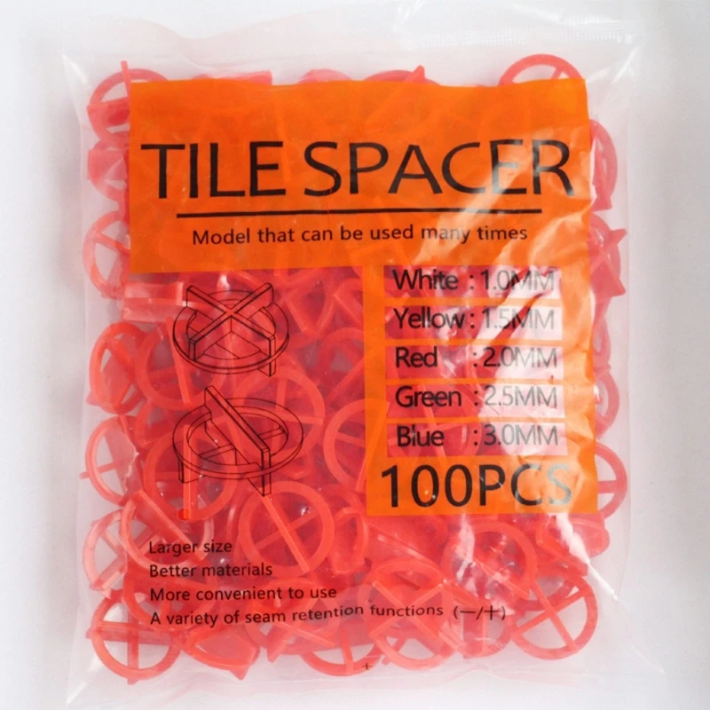 Pack of 100 Quick Install Tile Leveling Clips Easy Setup For DIY And Professional Tiling L4MF