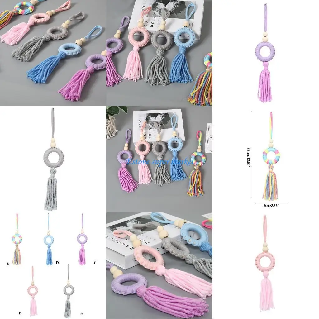 090b carro para assento brinquedo pendurado chocalho pingente anel brinquedo para berço carrinho com borla corda algodão para