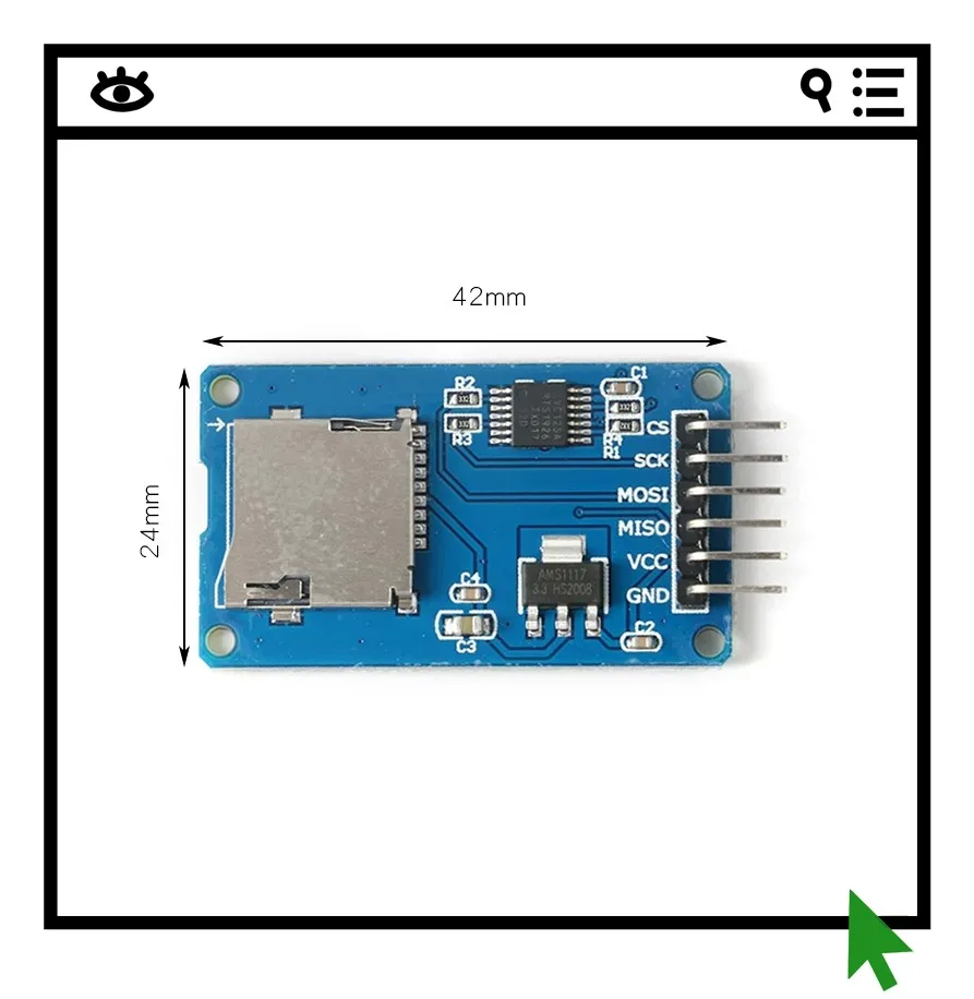 

5PCS Micro SD card module TF card reader/writer SPI interface with level conversion chip