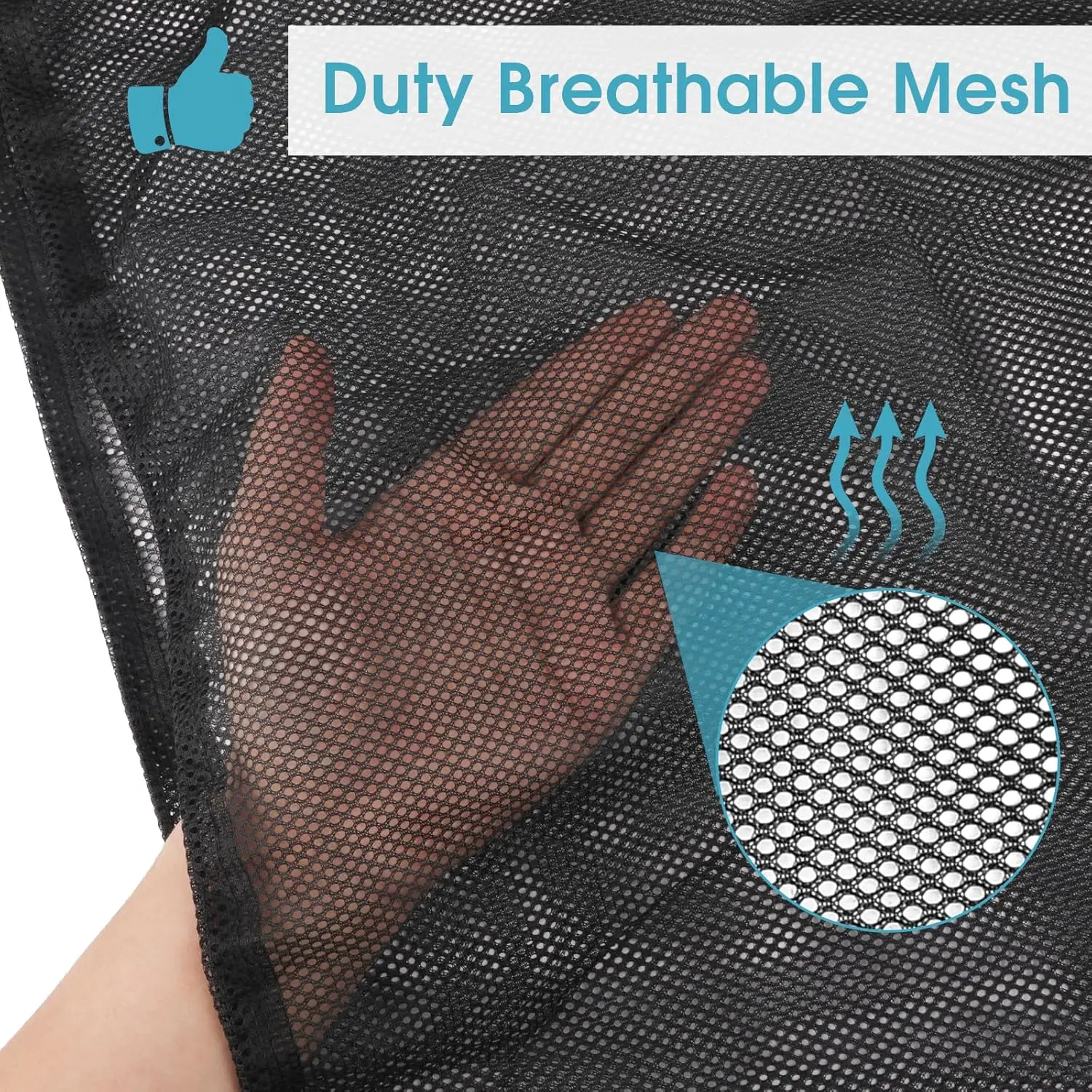 2 Pack Black Mesh Laundry Bags 23 x 34 Inches Heavy Duty Mesh Laundry Bag Large Laundry Drawstring Bag for College Dorm Travel