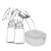 Double Electric Breast Pump USB Electric Breast Pump With Baby Milk Bottle Cold Heat Pad Free Powerful Breast Pumps