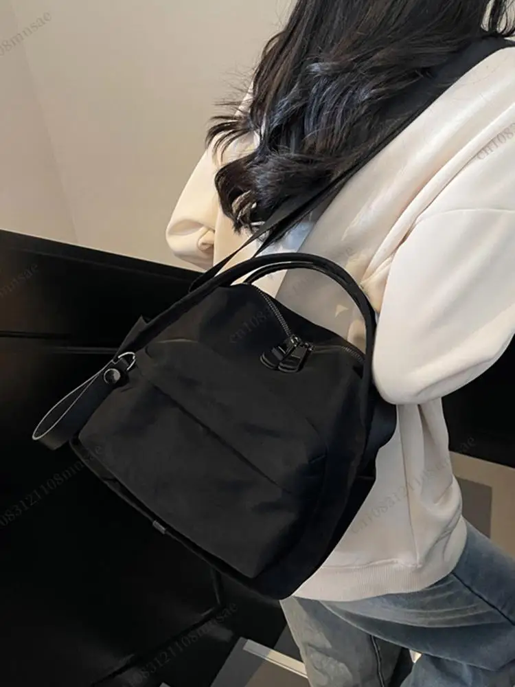 

Женская легкая сумка на ремне, однотонная повседневная сумка через плечо на молнии, тканевая сумка Оксфорд, дорожная сумка для покупок, работы, сумка для свиданий