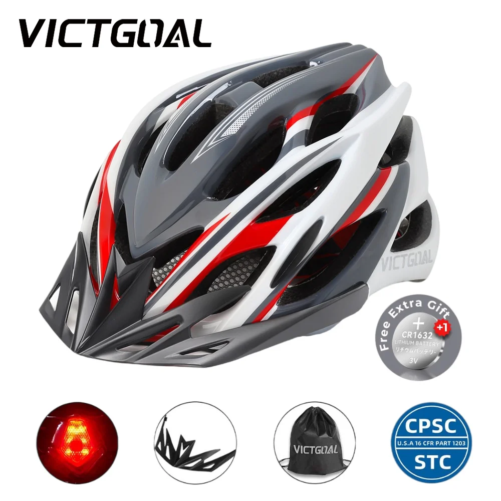 

VICTGOAL Ultra-light Bike Helmet for Adults Men Women LED Backlight Safety Cycling Caps Lightweight Scooter MTB Road Bike Helmet