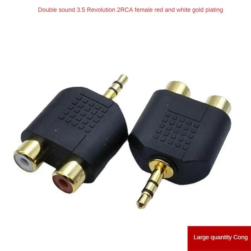 2 RCA Sockets to 1 RCA Phono Plug Phono AV Audio Video Y Splitter Adaptor 1 to Phono Splitter/Joiner Adapter NEWEAT