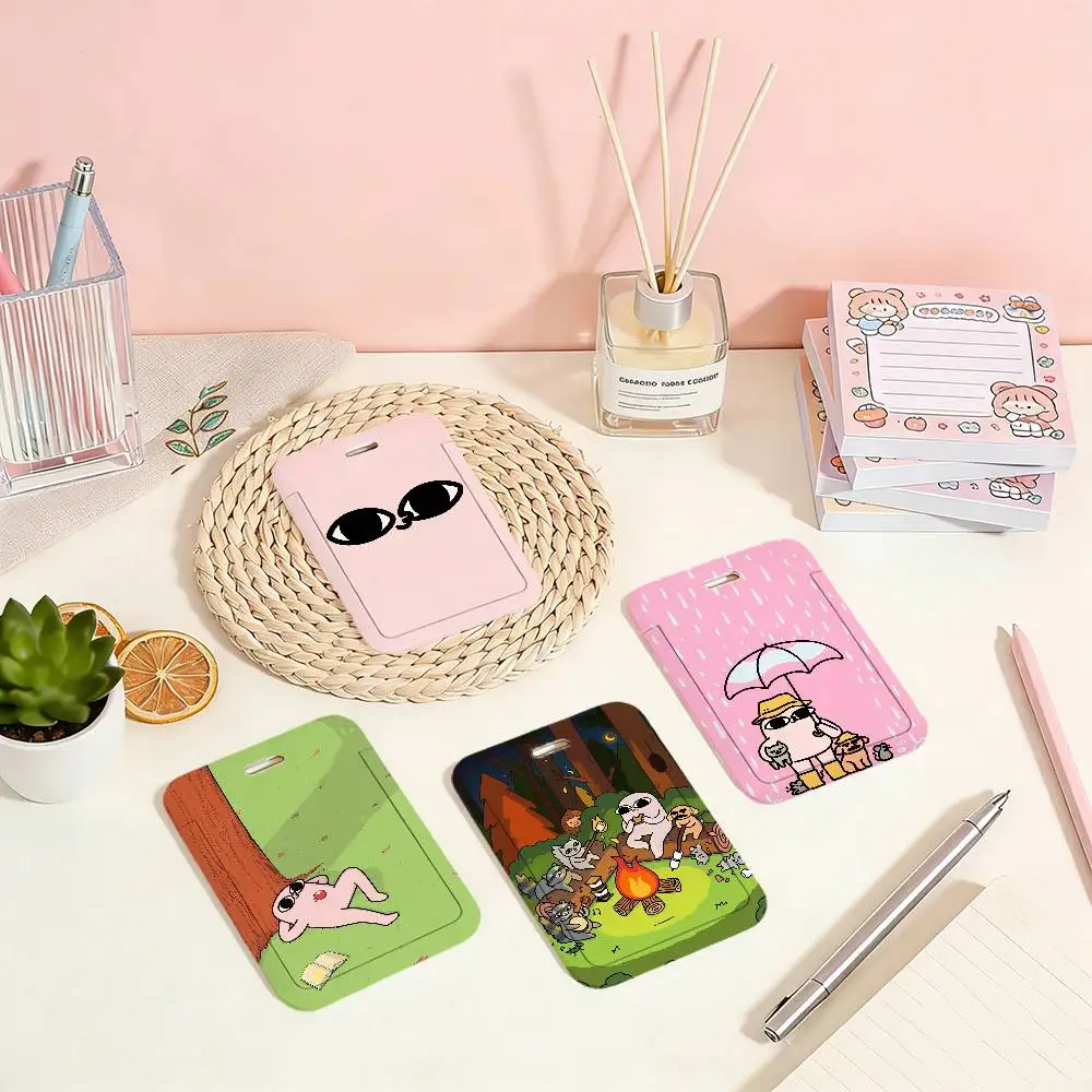 

K-Ketnipz-z cute cartoon Waterproof Anti-lost Student Card Holder Suitable for Work Permit Subway Bank Access Control Meal Card
