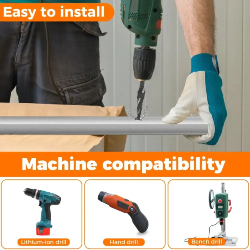 

3 Piece Set Step Drill Bit 5 Piece Set Stainless Steel High Speed Bearing Steel Bearing Steel Four Spiral Flute