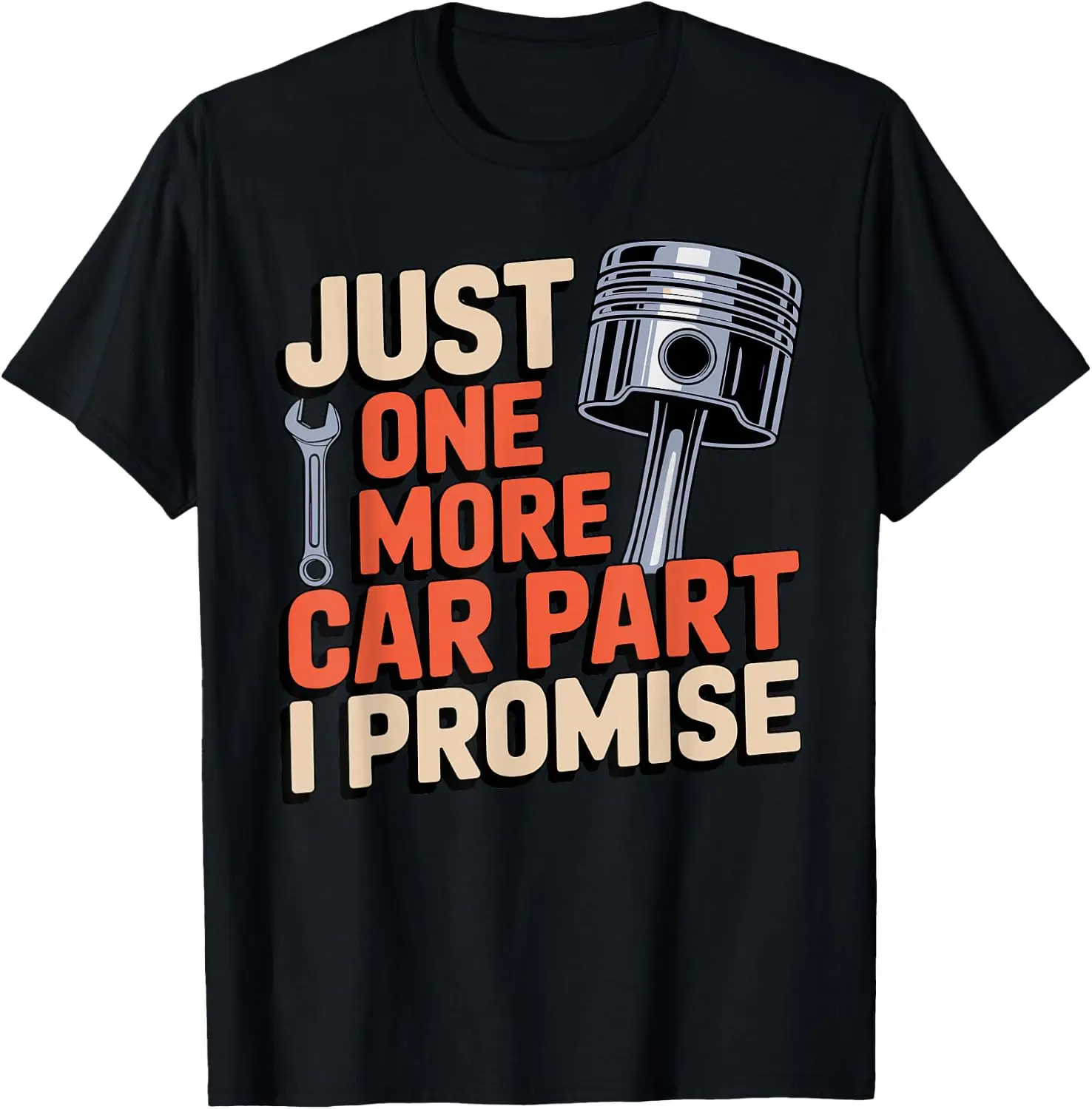 Parts Art For Men Women Guy Auto Mechanic Car Part T-Shirt Breathable, Stylish Pure Cotton Short-Sleeve Top—Suitable For All-Season Styling.