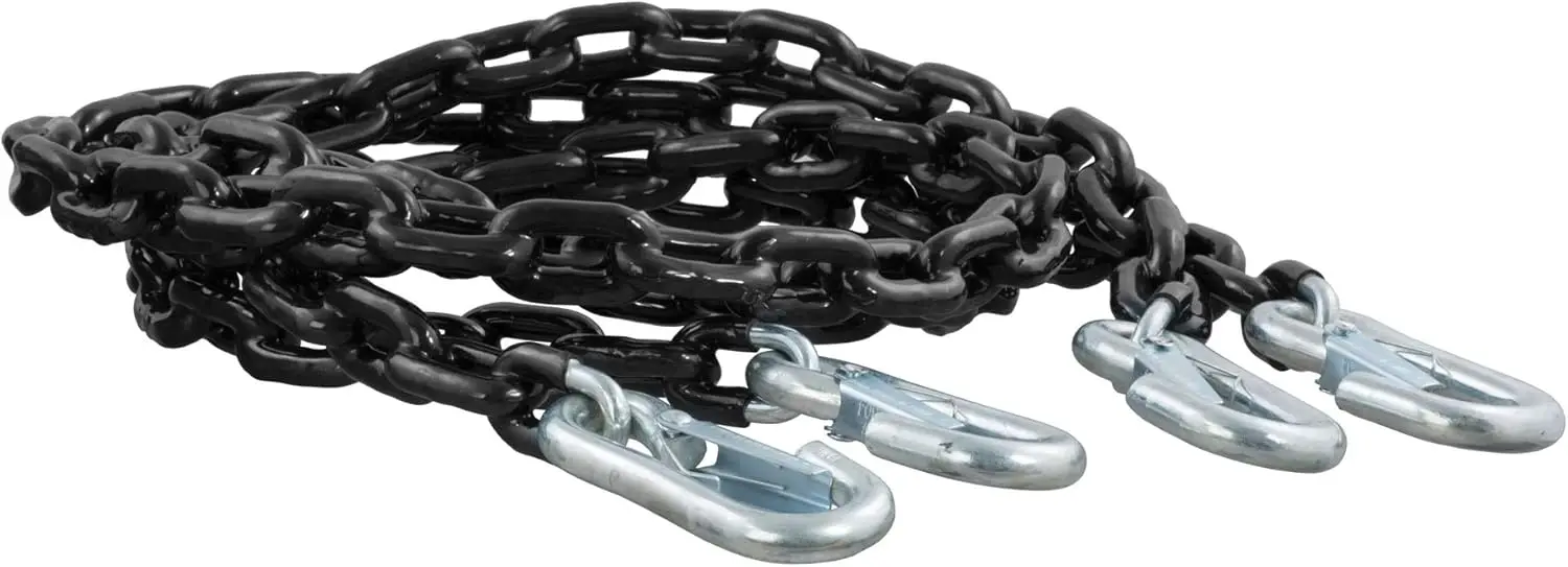 

19749 60-Inch Vinyl-Coated Trailer Chains with 7/16-In , 5,000 lbs Break Strength, 2-Pack, BLACK VINYL