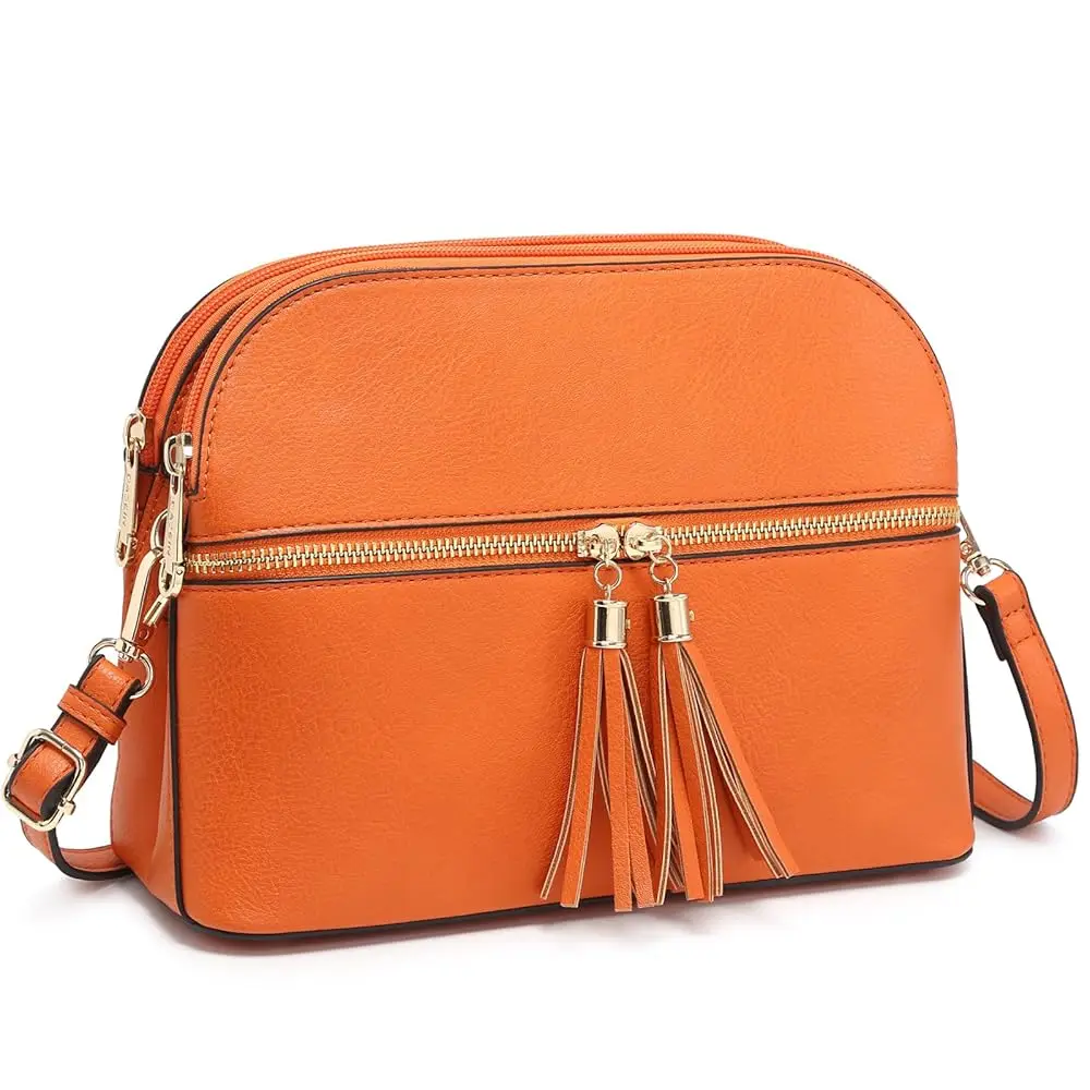 

Женская сумка через плечо с кисточками и карманами на молнии, модная дорожная сумка с несколькими отделениями