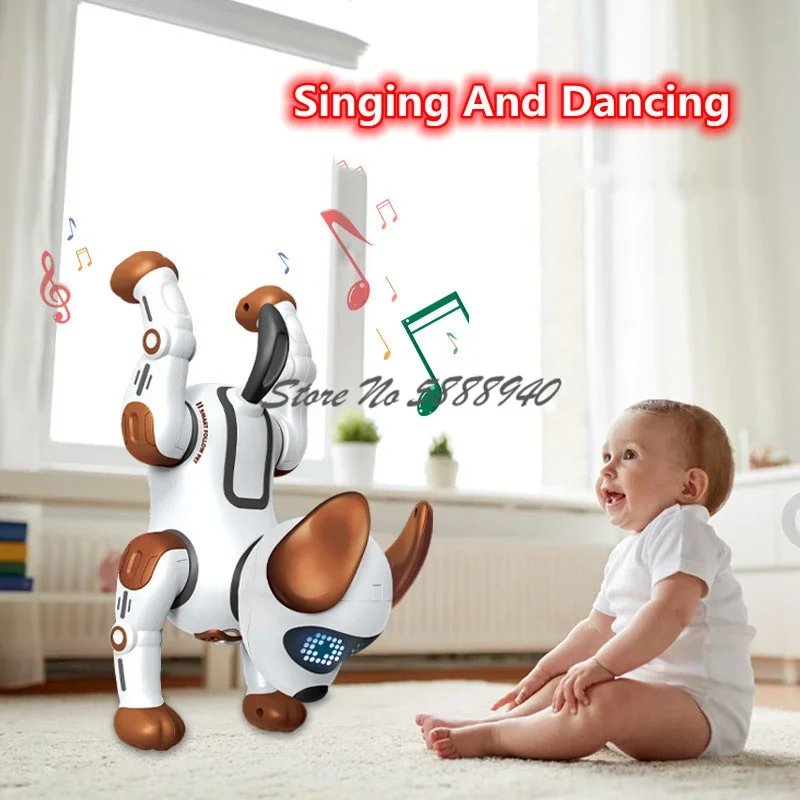 Electric Smart APP Radio Control Robot Dog 2.4G Low Battery Reminder Sing Dance Touch Interaction Stunt Handstand RC Animal Dog