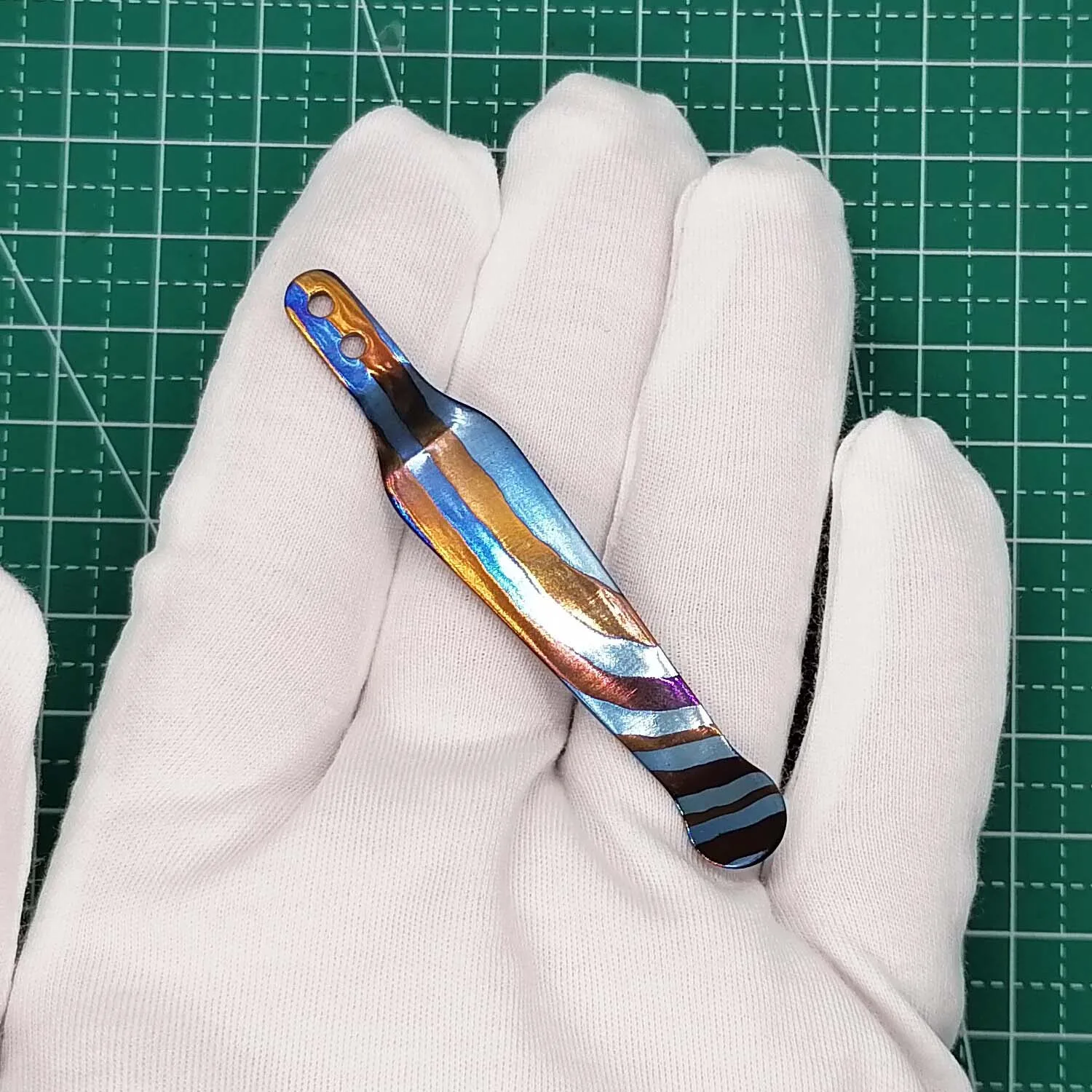 1 Piece Hand Made Titanium Damascus TiMascus Pocket Clip for FH Fellhoelter Pen