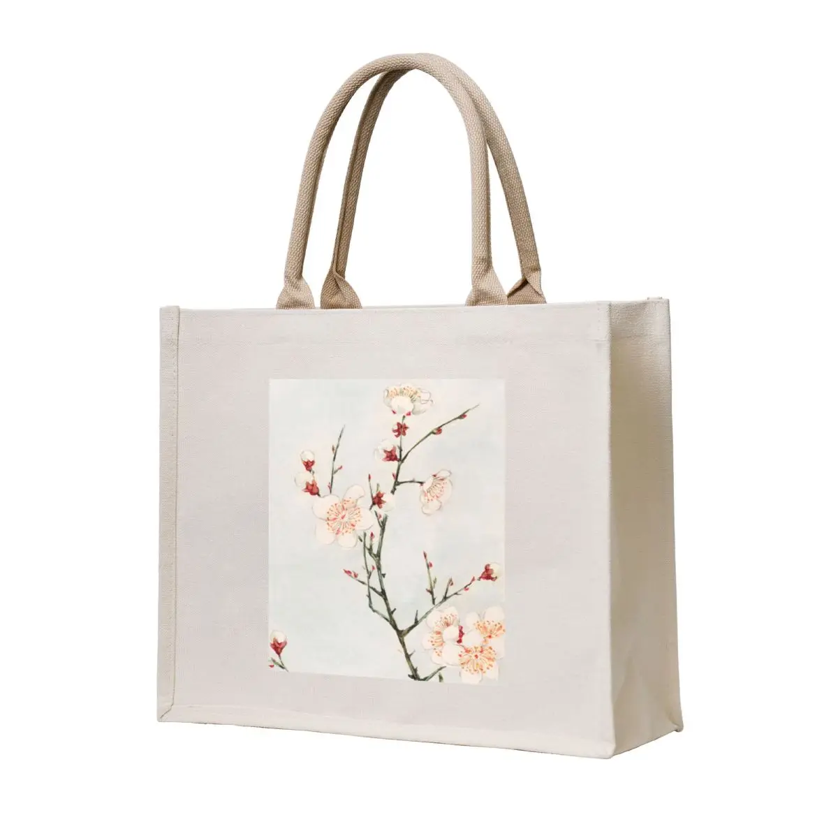

Plum branches with blossoms during 1870a1880 by Megata Morikaga. Tote Bag shopping bag logo tote bags men