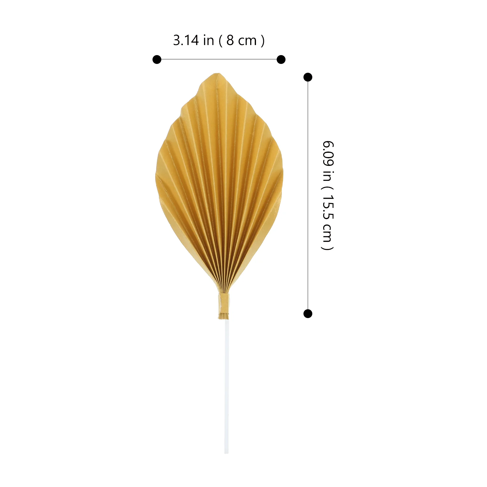 12 Pcs Cake Decoration Flags Leaves Cake Decorations Paper Fan Decor Gold Tropical Bohemian Cake Supplies Festive Party - Image 2