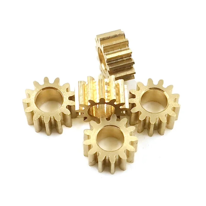 13T 0.4M OD=6mm Brass Pinion Thickness 3mm Hole Toy Motor Gear Parts 133A