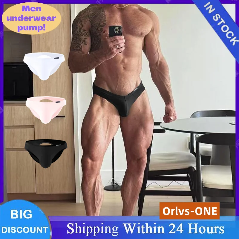 1/2/3 PCS Sexy Men Gay Briefs Mesh Jockstrap Underwear Male Cueca Thong G String Hollow Out Strap Panties Erotic Lingerie