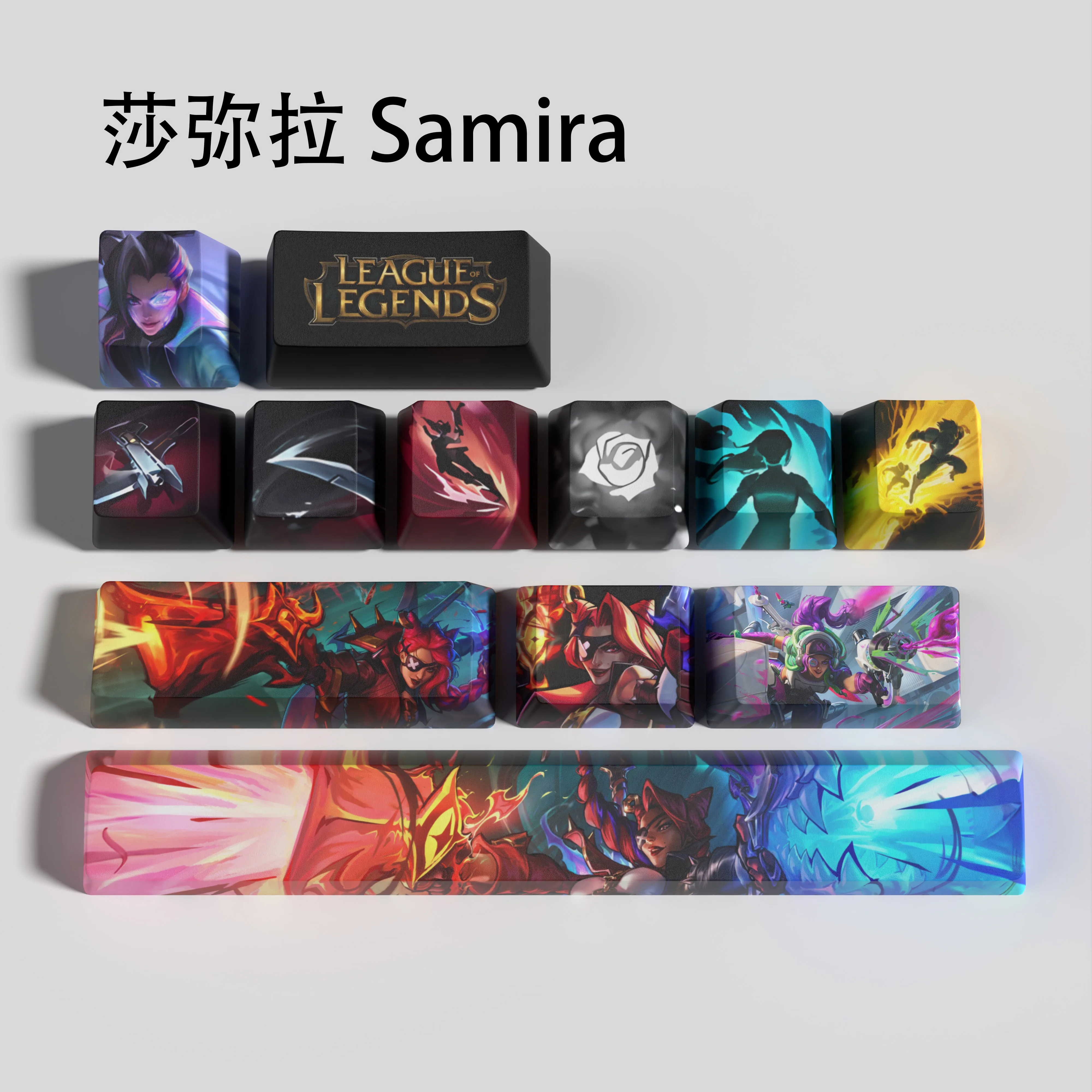 samira keycaps League of Legends keycaps  game keycaps OEM Profile 12keys PBT dye sub keycaps