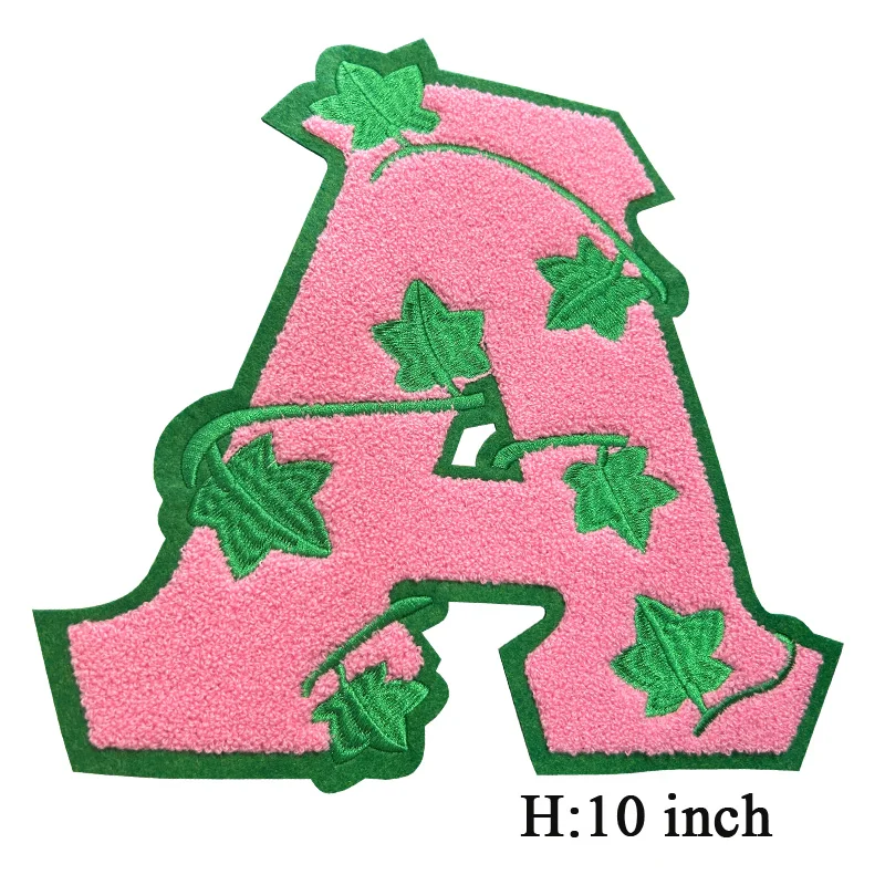 Iron on Pink Ivy Leaves Patch 1908 Embroidered Alpha Kappa Alpha Sorority Patch for Pretty Girls Cardigan