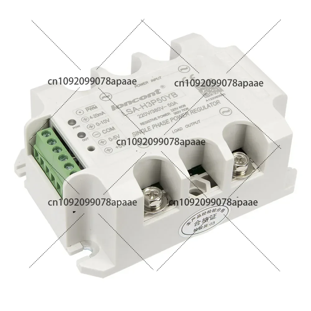 

LSA-H3P50YB Single Phase AC Solid State Voltage Regulator 50A 220V/380V Power Regulation Module for Stable Electrical Output