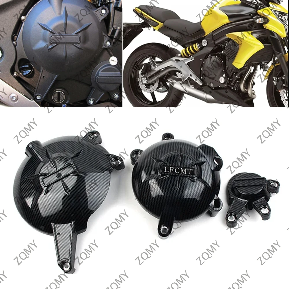 

3Pcs For Kawasaki ER6N ER6F 2006-2016 Motorbike Engine Crash Guard Gear Crank Case Protector Cover Slider