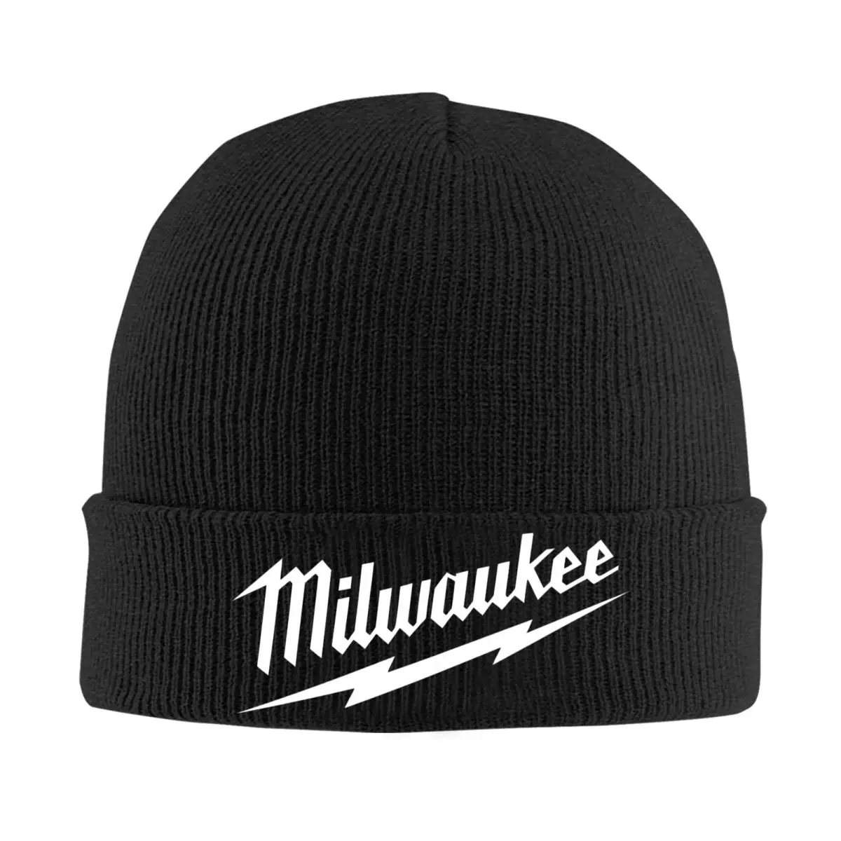 M-Milwaukees Bonnet Hats white Beanie Hats Pattern Skullies Beanies Winter Street Y2K Unisex Outdoor Sport Thermal Elastic Cap