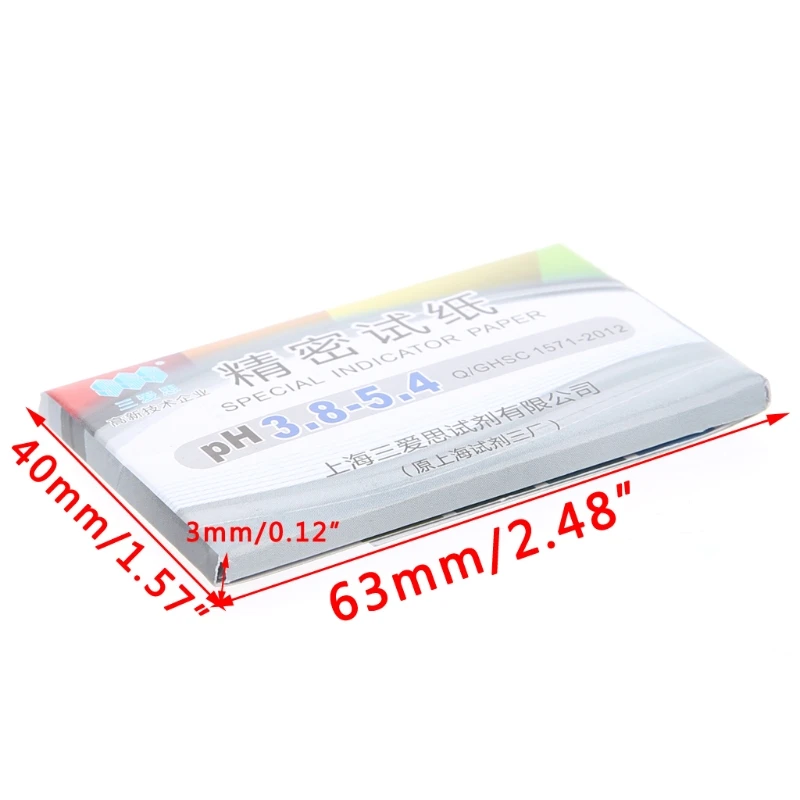 80 Strips PH Range 3.8-5.4 PH Alkaline Test Indicator Paper Water Litmus Testing
