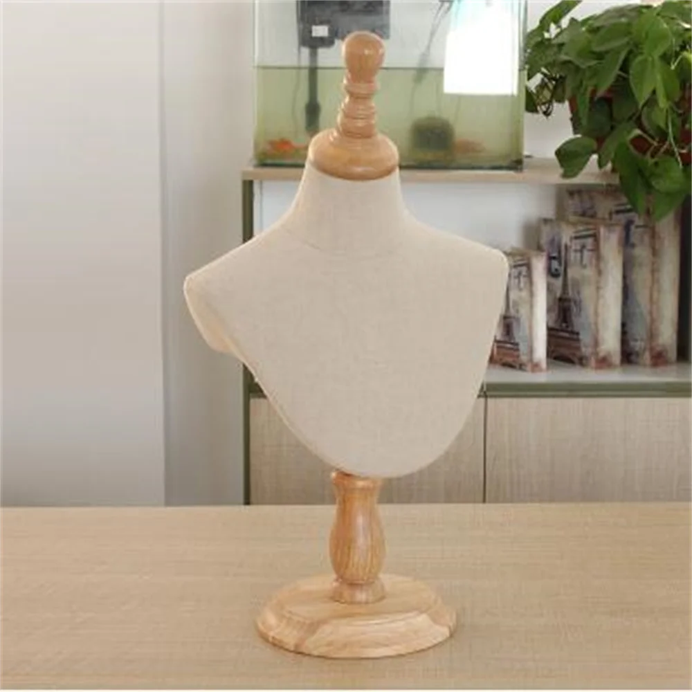 Female Mannequin Head Props, Necklace, Shirt, Dummy Can Adjust the Half-length Chest Model, 9Style, 1Pc, B461