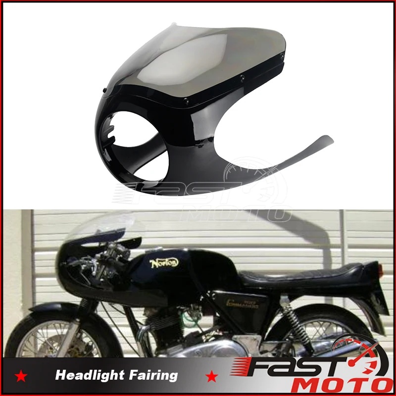 Half Fairing Style For Ducati Moto Guzzi BMW Scrambler Norton Max Commando 961 Royal Enfield Continental GT 65 Headlight Cowl