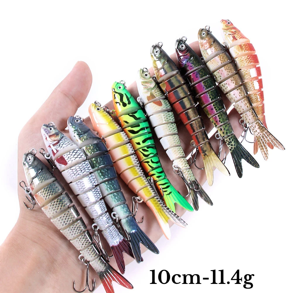 10cm-11.4g Lure Fishing Bait Sinking Wobbler Bionic Multi Segment Gewang Bass Swimbait Hard Bait Tackle Pesca Accesorios