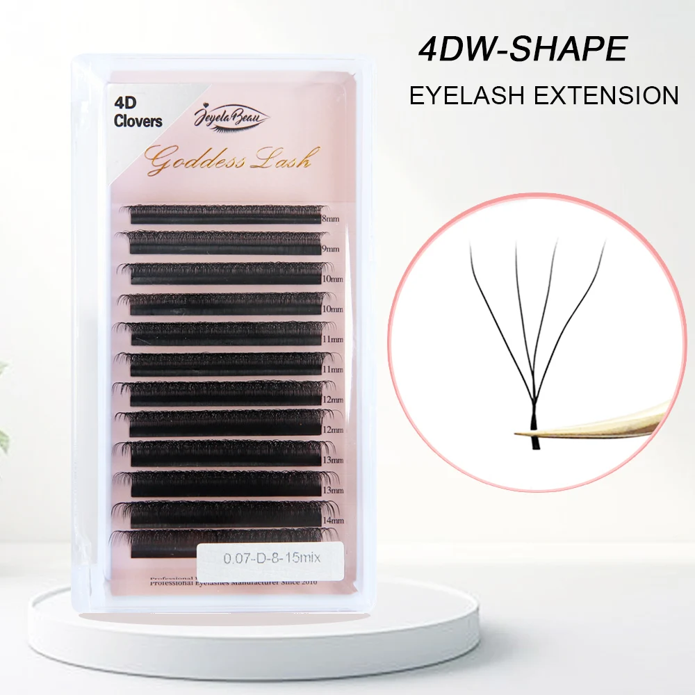 4D/5D/6D W Shape Eyelash Extension Super Soft Matte Black Lashes Premade Fans Russian Volume Mink Natural Lash Wholesale