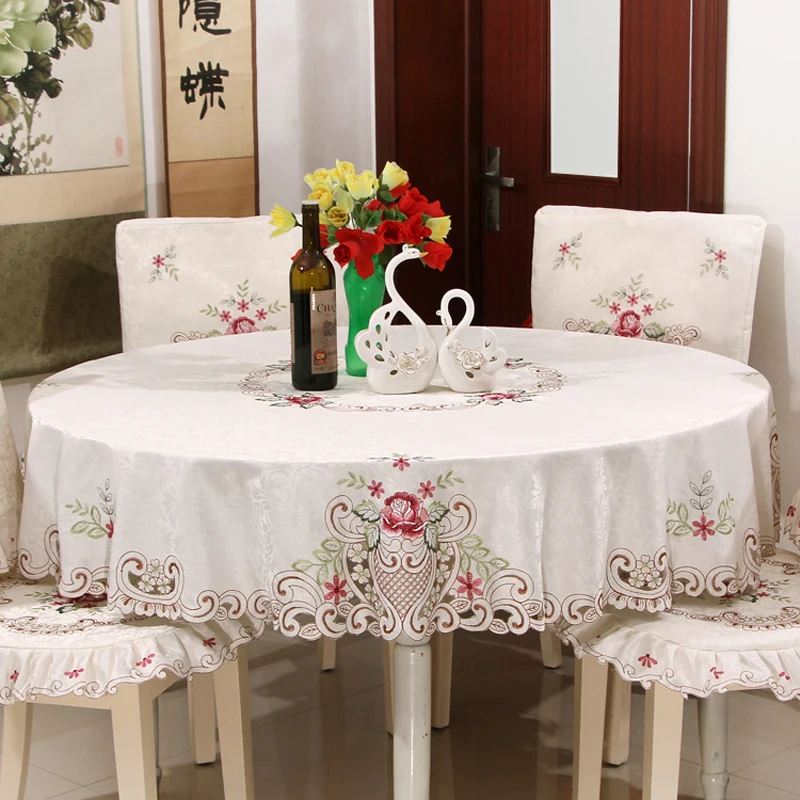 Luxurious TableCloth Art Household Lace Table European Table Cloth Simple  Color Household TableCloths Dust Cover